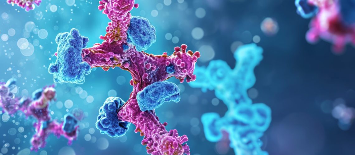 Antigen and Antibody Medical Background. Antibodies Immunology and Immunoglobulin.